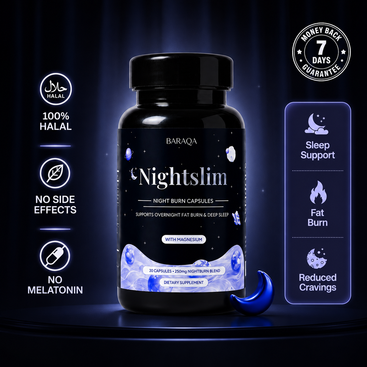 Baraqa Nightslim Night Burn Capsules
