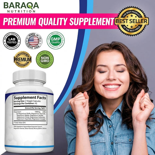 8 in 1 Magnesium Complex Capsules ( BUY 1 GET 1 FREE )