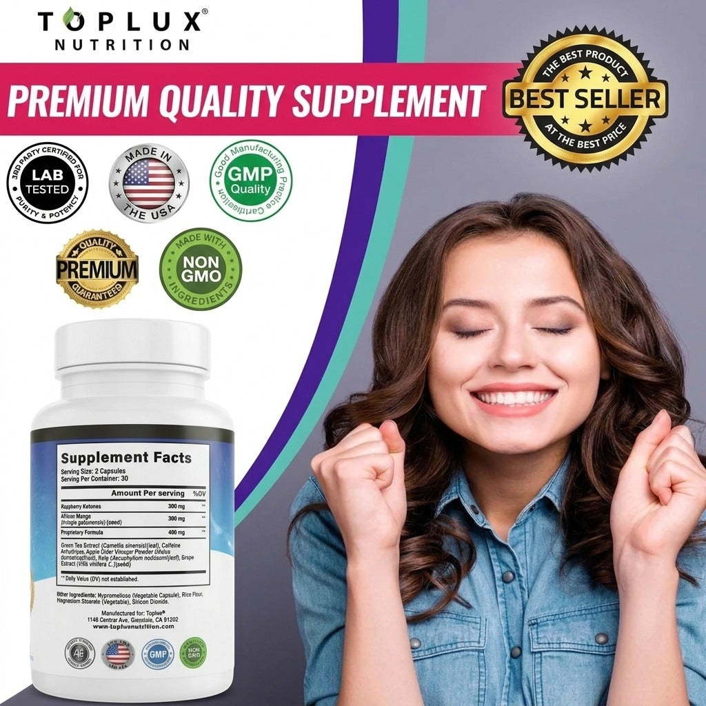 Toplux Keto Burn Pills Ketosis Weight Loss - 1200 Mg Ultra Advanced Natural