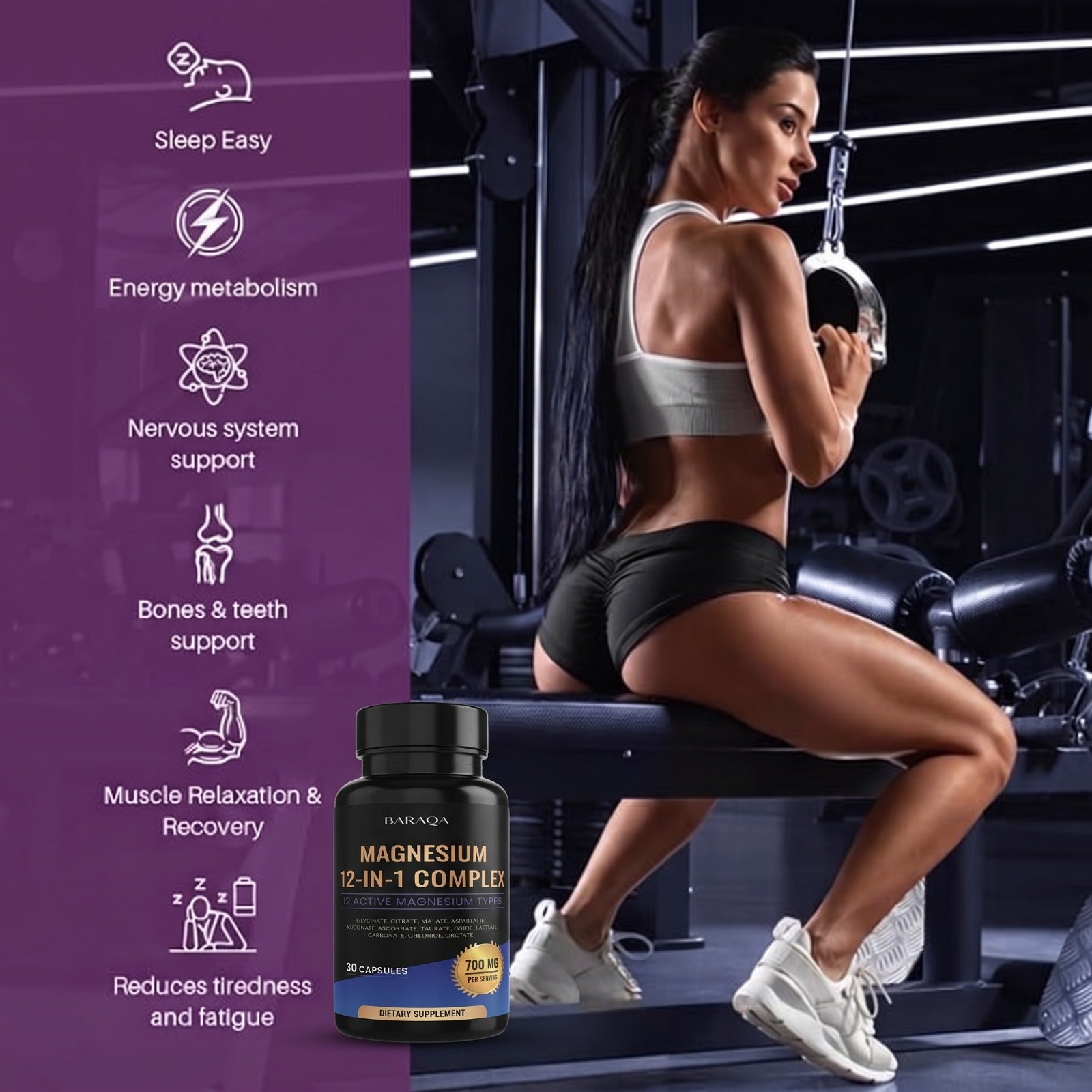 12 in 1 Magnesium Complex Capsules ( BUY 1 GET 1 FREE )