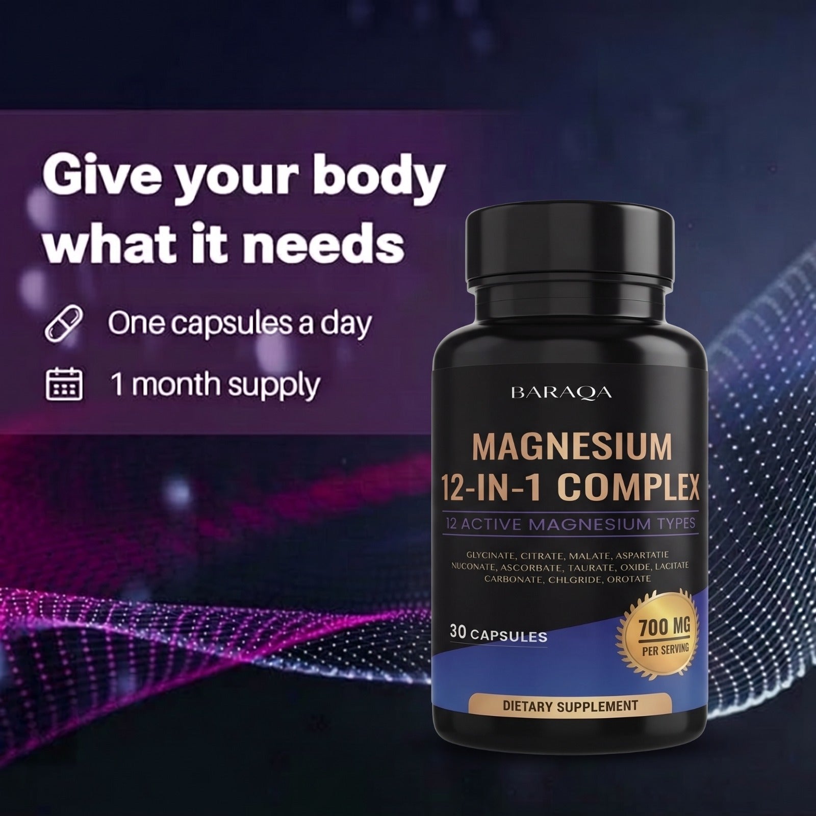 12 in 1 Magnesium Complex Capsules ( BUY 1 GET 1 FREE )